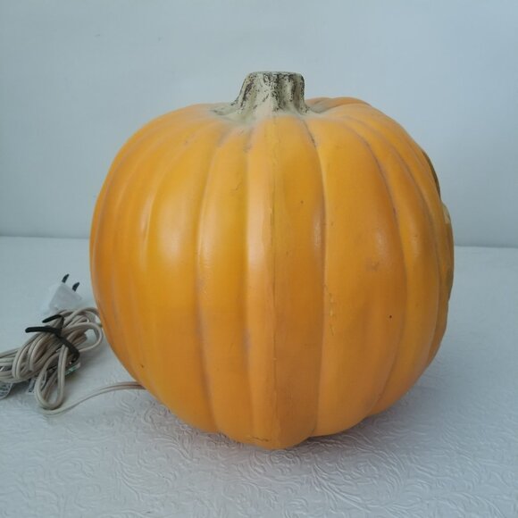 Vintage Gemmy Industries Electric Lighted Smiling Pumpkin Jack-O-Lantern 8.25" - Picture 7 of 11